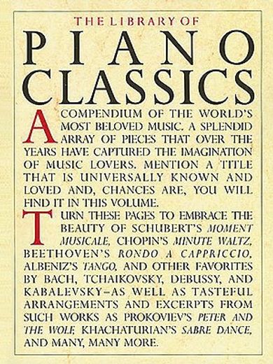 library of piano classics (en Inglés)