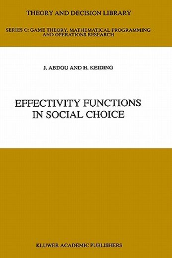 effectivity functions in social choice