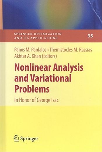 nonlinear analysis and variational problems,in honor of george isac