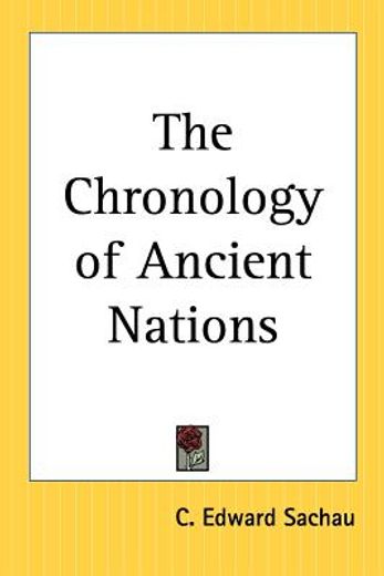 the chronology of ancient nations
