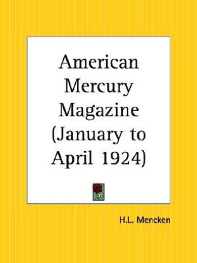 american mercury magazine january to april 1924