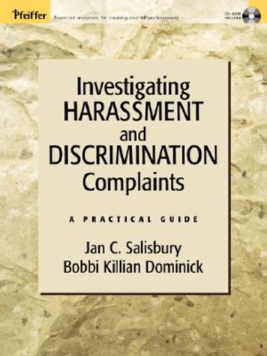 investigating harassment and discrimination complaints,a practical guide (en Inglés)