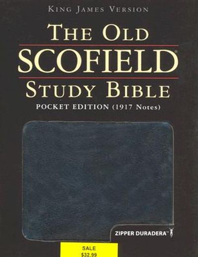 the holy bible,the scofield study bible, king james version, black leather, duradera zipper,