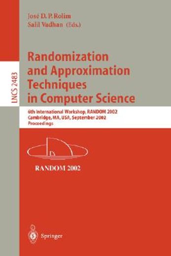 randomization and approximation techniques in computer science (en Inglés)