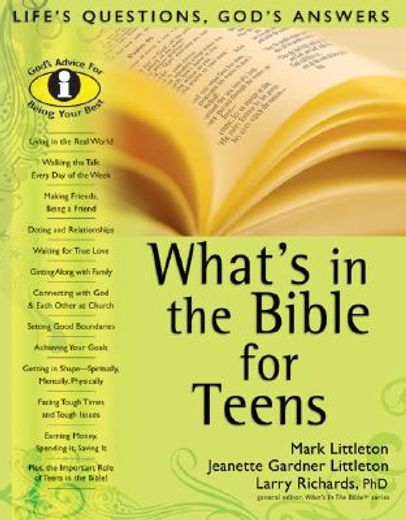 what´s in the bible for teens (en Inglés)