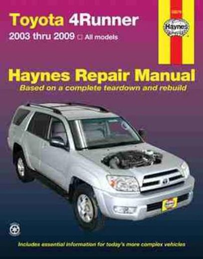 haynes repair manual toyota 4runner, ´03-´09