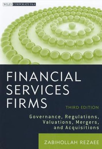 financial services firms,governance, regulations, valuations, mergers, and acquisitions