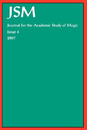 journal for the academic study of magic issue 4