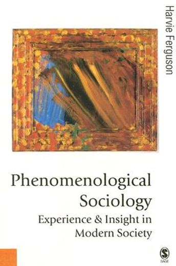 phenomenology and social theory,insight and experience in modern society