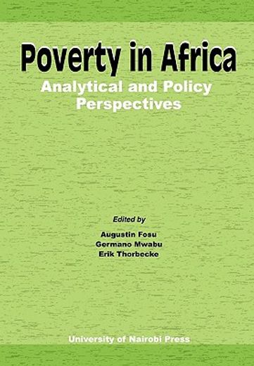 poverty in africa,analytical and policy perspectives
