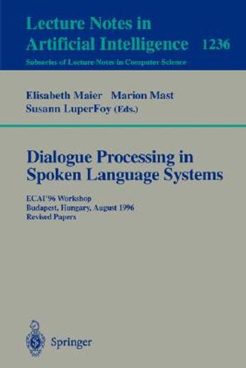 dialogue processing in spoken language systems (in English)