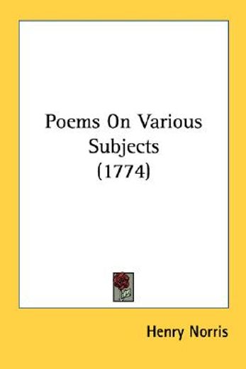 poems on various subjects (1774)