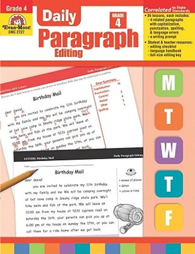 daily paragraph editing, grade 4 (in English)