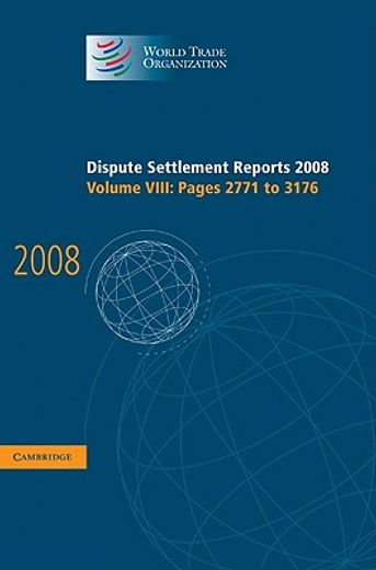 dispute settlement reports 2008