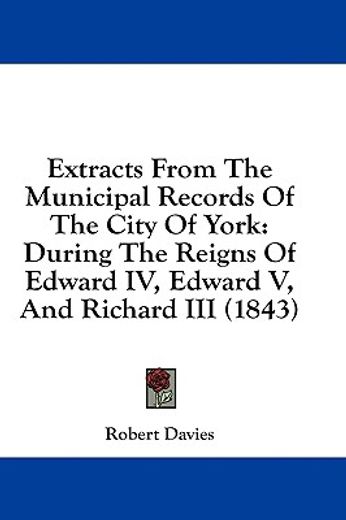 extracts from the municipal records of t