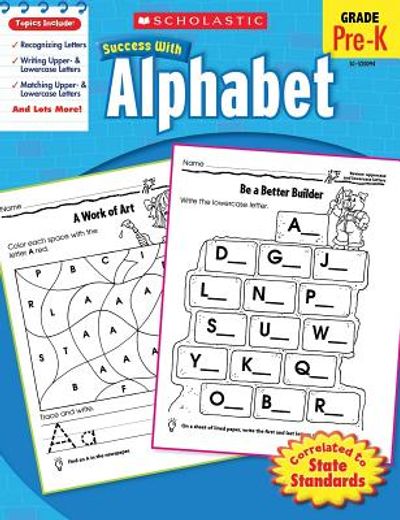 scholastic success with alphabet,grade pre-k