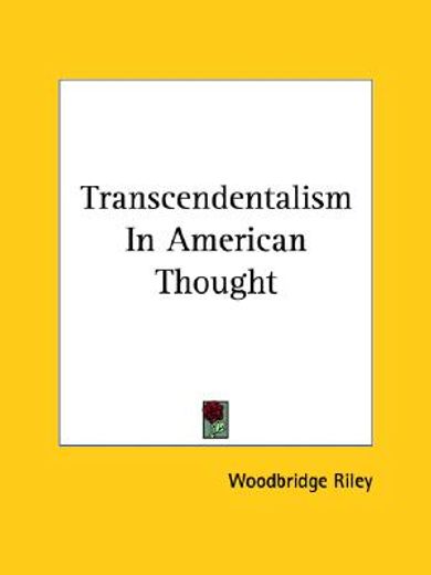 transcendentalism in american thought