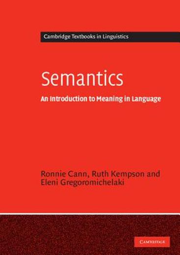 semantics,an introduction to meaning in language