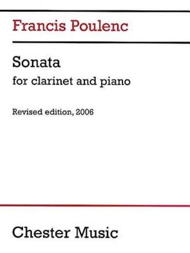 Sonata for Clarinet and Piano: Revised Edition, 2006 (en Inglés)