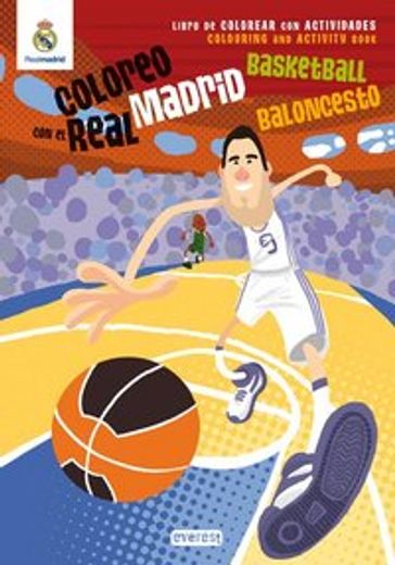 coloreo con el real madrid: baloncesto-basketball