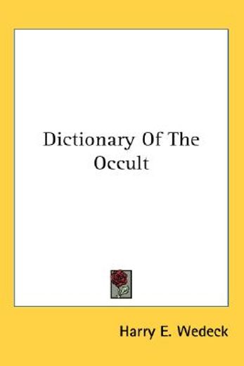 dictionary of the occult