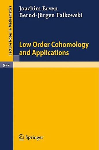 low order cohomology and applications (en Inglés)