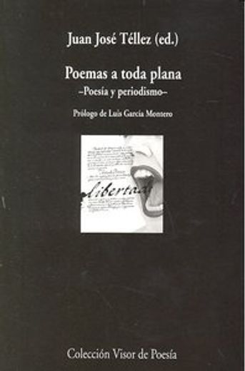 Poemas a toda plana: Poesía y periodismo (Visor de Poesía)