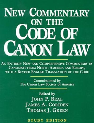 new commentary on the code of canon law,study edition (en Inglés)