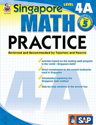 singapore math practice,level 4a (en Inglés)