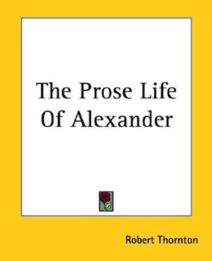 the prose life of alexander