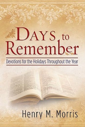 days to remember,devotions for the holidays throughout the year