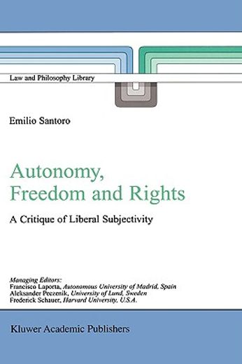 autonomy, freedom and rights,a critique of liberal subjectivity