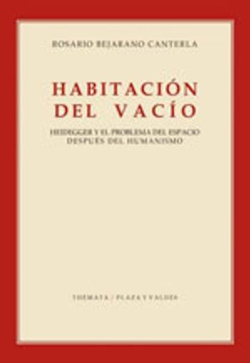 HABITACIÓN DEL VACÍO: Ampliar portada  HEIDEGGER Y EL PROBLEMA DEL ESPACIO DESPUÉS DEL HUMANISMO (Themata)