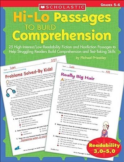 hi-lo passages to build comprehension, grades 4-5