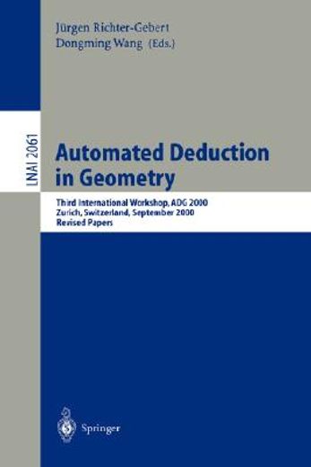 automated deduction in geometry (en Inglés)