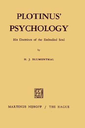 plotinus` psychology,his doctrines of the embodied soul