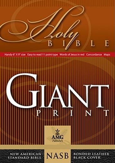 new american standard bible (1977 edition) giant print handy-size bible,black bonded leather (en Inglés)