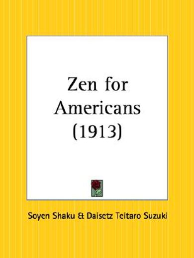 zen for americans, 1913