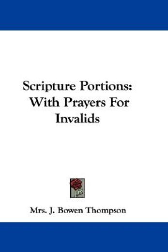 scripture portions: with prayers for inv