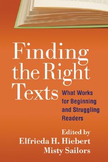 finding the right texts,what works for beginning and struggling readers