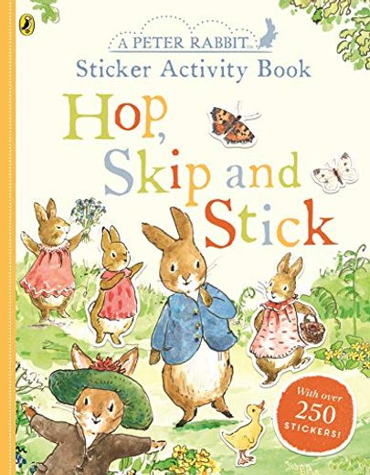 Peter Rabbit Hop, Skip, Stick Sticker Activity (en Inglés)