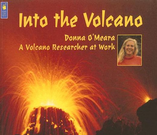 into the volcano,a volcano researcher at work