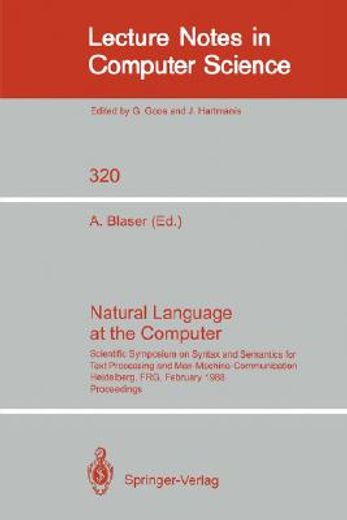 natural language at the computer (en Inglés)