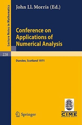 conference on applications of numerical analysis (en Inglés)