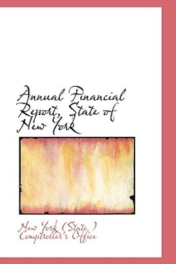 annual financial report, state of new york