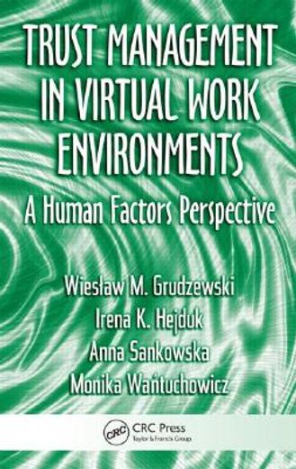 Trust Management in Virtual Work Environments: A Human Factors Perspective (en Inglés)