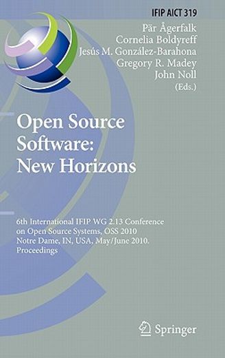 open source software: new horizons (en Inglés)