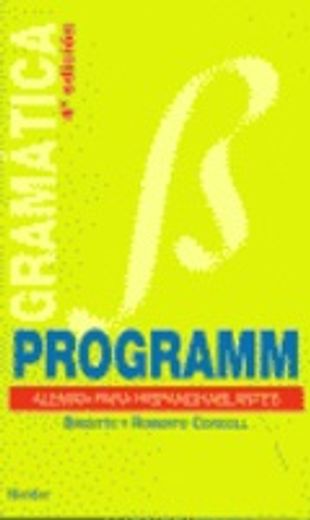 Programm. Alemán para Hispanohablantes. Libro de gramática