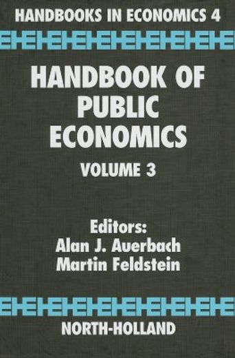 handbook of public economics (en Inglés)