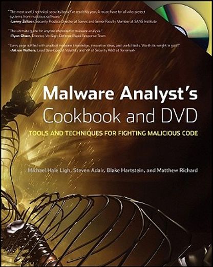 malware analysts cookbook,tools and techniques for fighting malicious code
